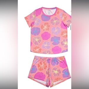Floral Kids Pajama Set - Pink and Purple